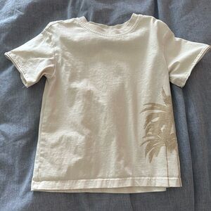 Kids Cream T-Shirt with Palm Design